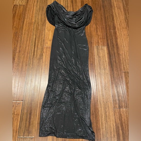 Alex Evenings Black Shimmer Formal Gown - Picture 2 of 8